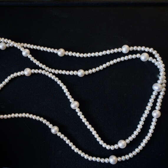 Vintage pearl necklace. Double strand pearl neckl… - image 2