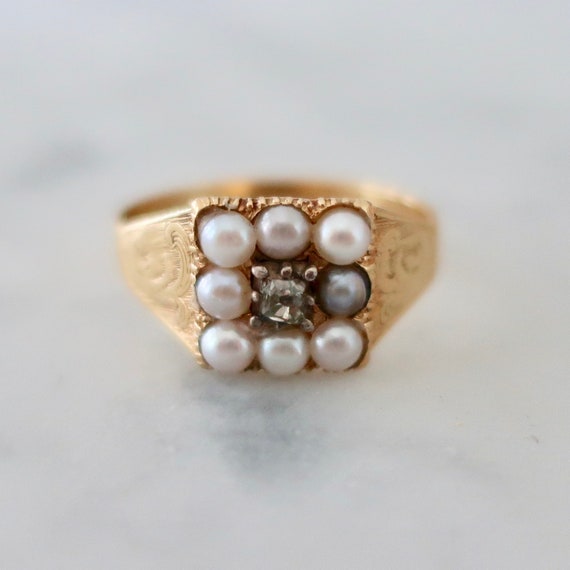 Antique Georgian memorial ring. Antique Georgian d