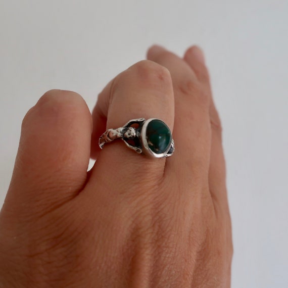 Antique revival ring with turquoise. Eygptian rev… - image 7