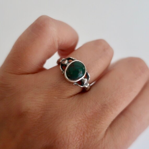 Antique revival ring with turquoise. Eygptian rev… - image 5