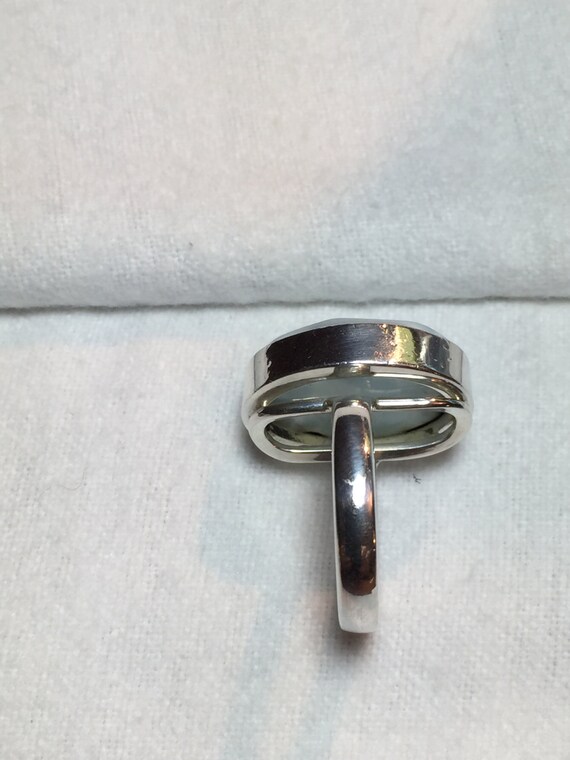 Larimar - Oval Shape Stone - Silver Larimar Ring … - image 3