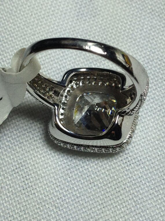3ct  Princess Cut Engagement Ring  - Basel Settin… - image 2