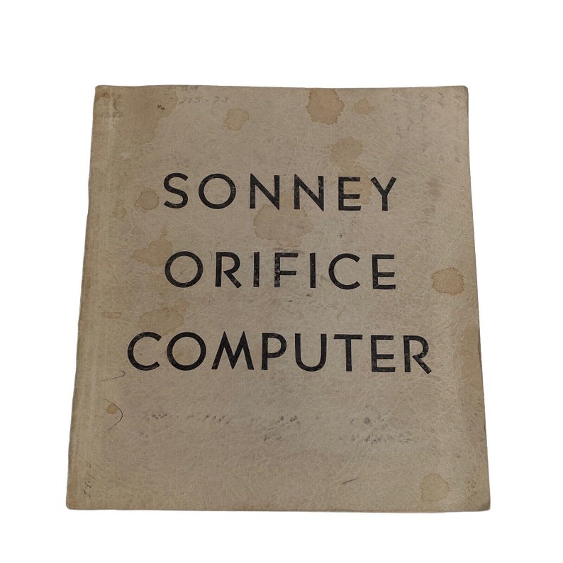 1966 Sonney Orifice Computer METAL Flow & Pressure Measurement Etsy