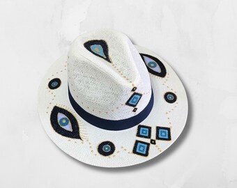 Panama Painted Summer Hat