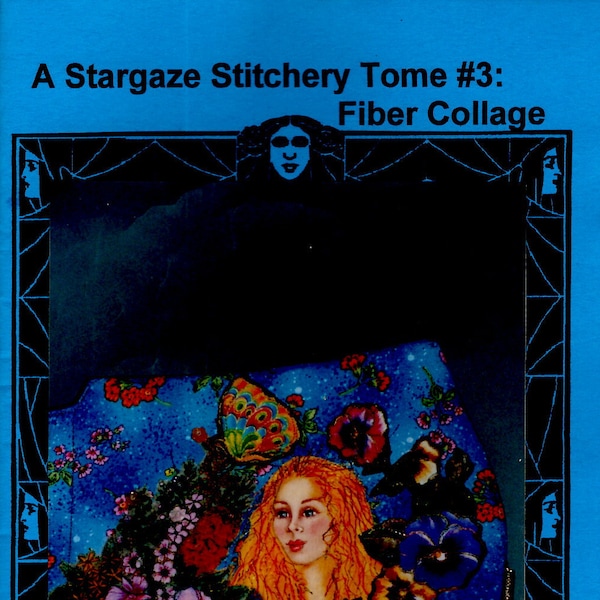 Techniques Journal PATTERN Stargaze Stitchery Tome #3 Fiber Collage Tutorial Patti Medaris Culea Embellished Journal Book Cover Found Art