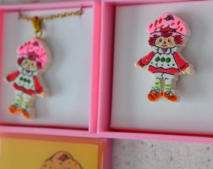NOS Vtg Strawberry Shortcake Jewelry Your Choice Pendant Etsy