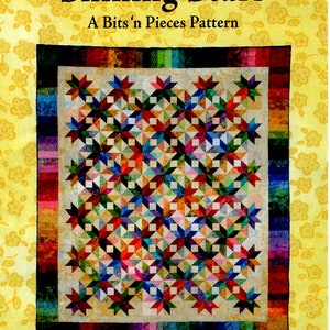 Star Blocks Quilt Uncut Pattern 81 x 94.5&quot; Shining Stars Bits N Pieces The Rabbit Factory Star Quilting Pattern Sewing Crafting Homecrafts