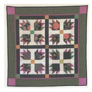Bear&#39;s Paw Quilt Uncut Pattern Wall Hanging Pattern 39&quot; x 39&quot; Tapestry Decoration Door Hanging 12 Inch Quilt Blocks + Triangle Papers