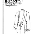 1999 Road Runner Jacket Uncut PATTERN Linen Jacket Pattern Notched Shawl Collar Roll Cuff Sleeves Vertical Welt Pockets Multi Size S M L XL