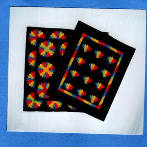 Mini Dresden Fan Quilt Uncut PATTERN Bonnie Jean Rosenbaum Dresden Plate Quilt Blocks Fan Blocks Quilt Paper Piece Quilt 25.5 x 31&quot; Small