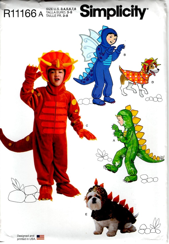 Simplicity R11166 1765 Uncut PATTERN Sz A 3-8 Kid's Halloween