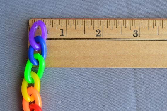 NOS 80s Rainbow Charm Necklace Rainbow Jewelry Pl… - image 8