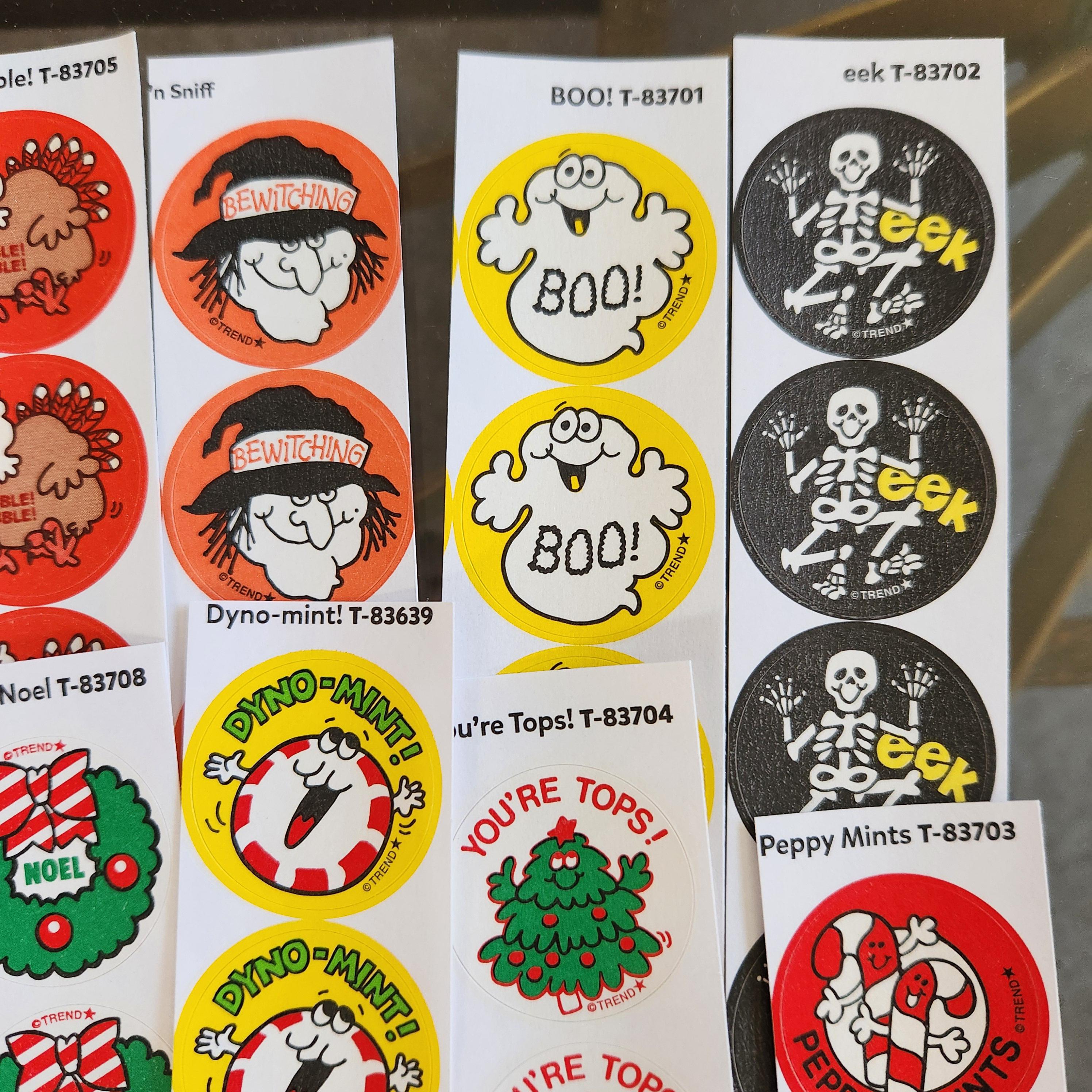 10 Strips Retro Trend Matte Scratch N Sniff Stickers Holiday Scented ...
