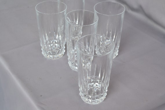 Set of 5 Cristal D'arques Durand Tuilleries Villandry Highball Glasses  French Clear Crystal Stemware Barware Flat Tumbler Facet Cut 5 3/8 -   Canada