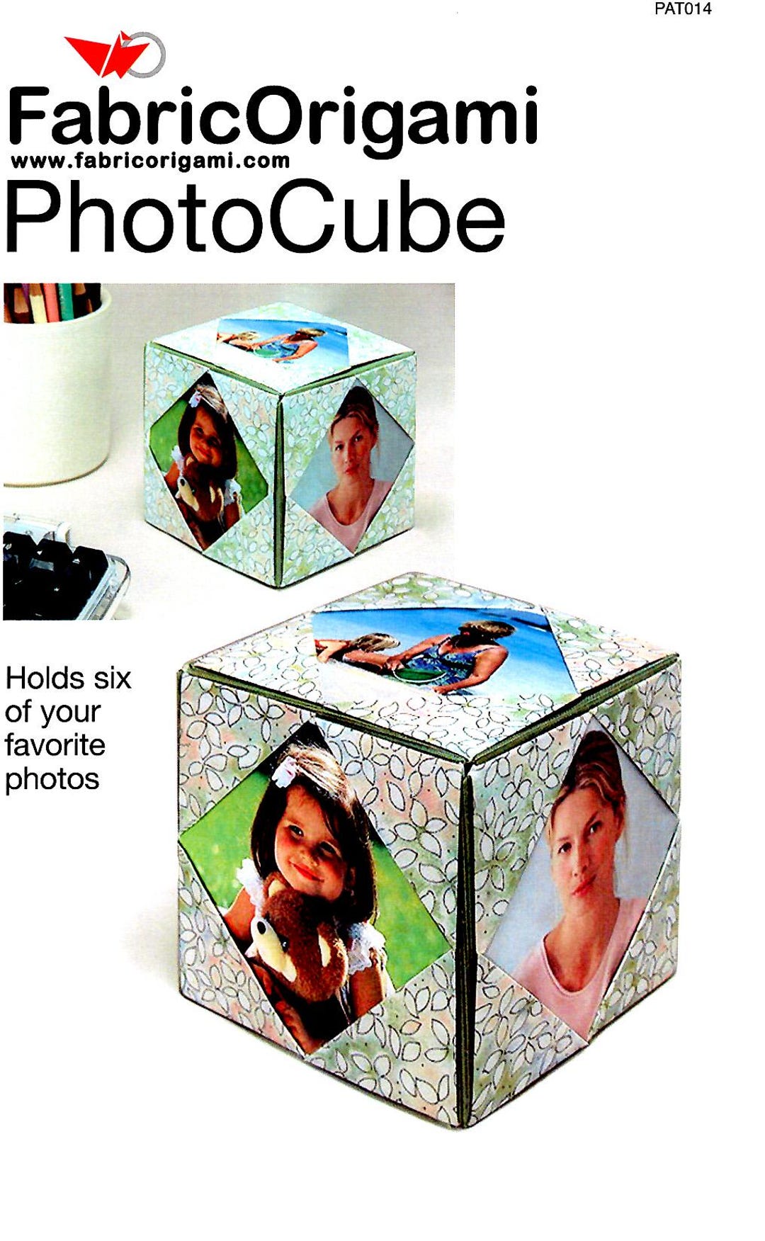 Fabric Origami Frame Cube Uncut PATTERN 6 Sided Origami Picture Frames ...