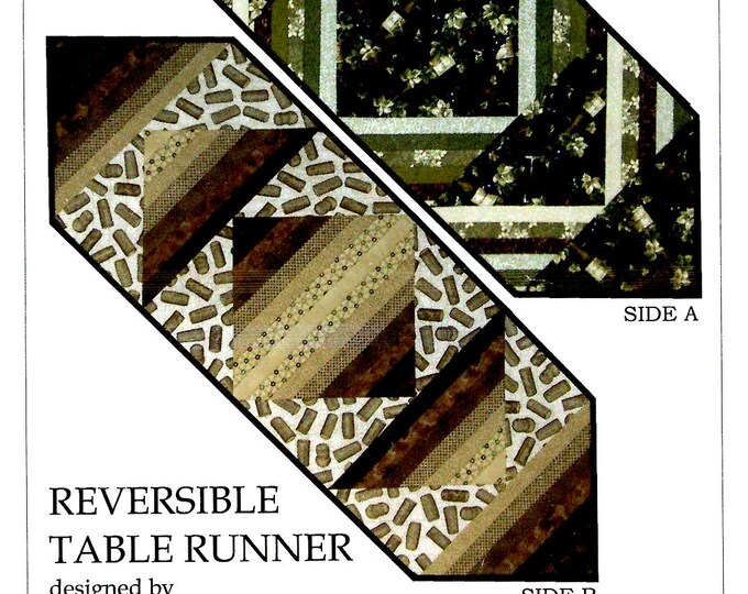 Quilted Runner Pattern Quilt Pattern Uncut PATTERN Reversible Table ...