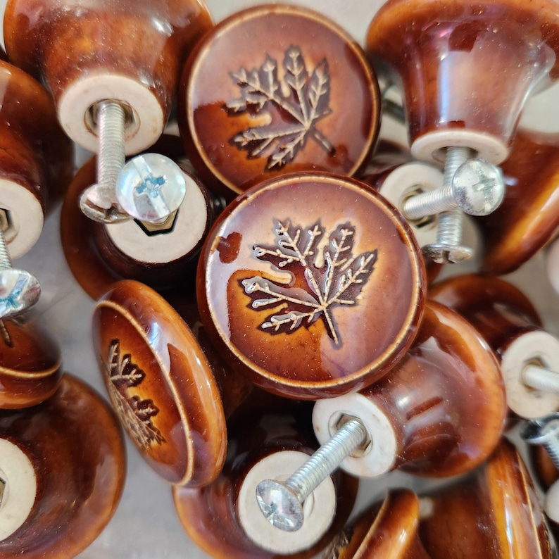 Castelion Orange Leaf Ceramic Cabinet Knob | at B&Q Castelion Orange Leaf Ceramic Cabinet Knob | at B&Q