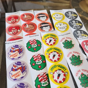 10 Strips Retro Trend Matte Scratch N Sniff Stickers Holiday Scented ...