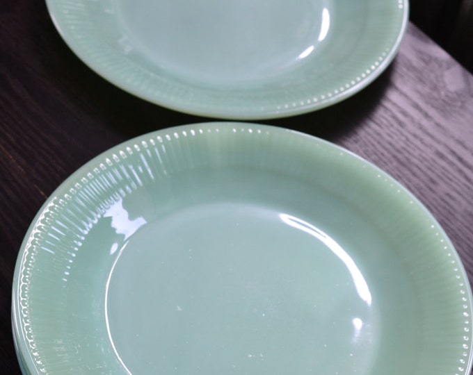 1950s Jadeite Dinner Plates Fire King Oven Ware Set Lot of 4 Etsy