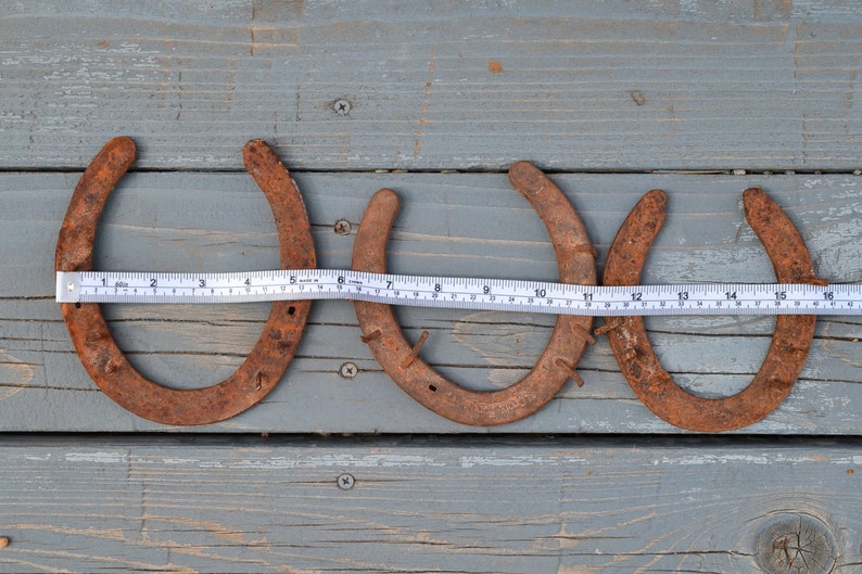 3 Vintage Horseshoes Rusty Antique Horse Shoes Instant Etsy