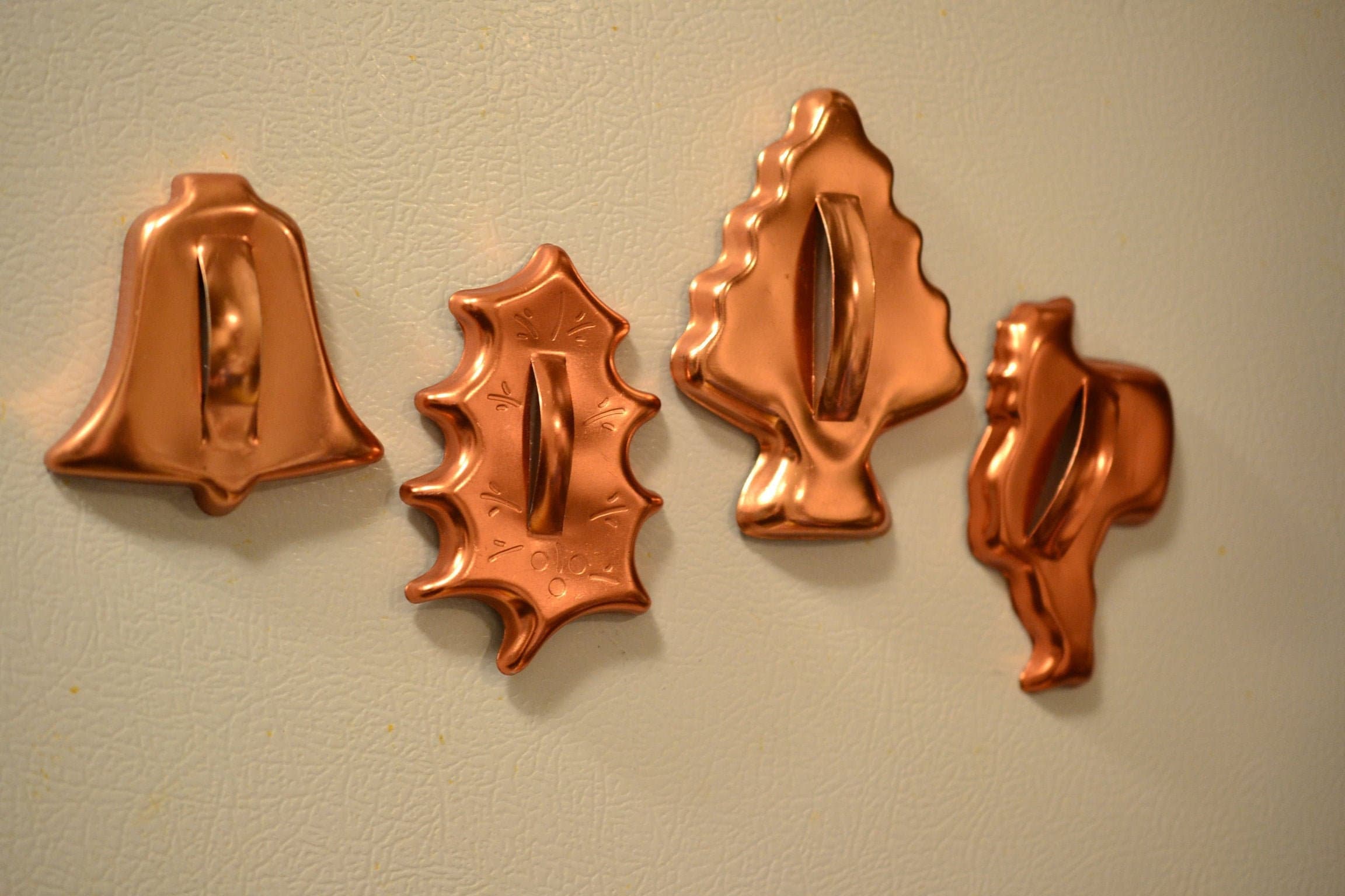 Lot of 4 Repurposed Copper Cookie Cutters With Handles Etsy UK