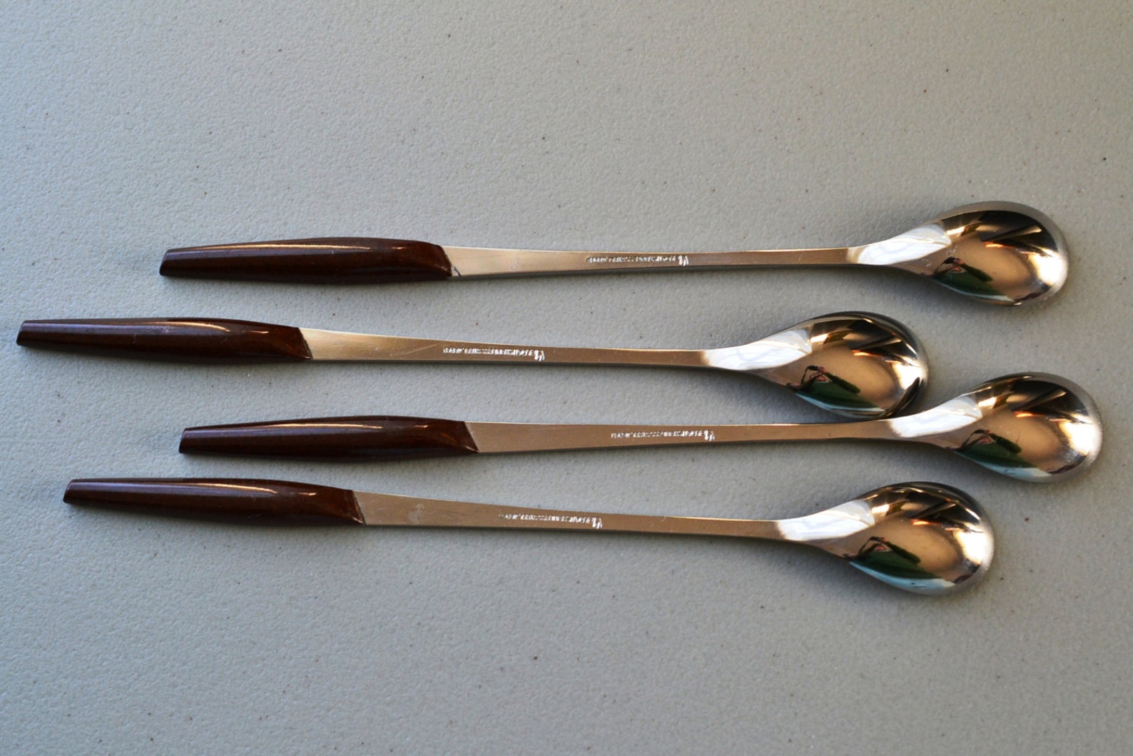 60s Danish Modern Iced Tea Spoons Set of 4 MCM Eldan ELD2 Etsy