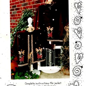 May include: A craft pattern for a patchwork angel jacket. The pattern includes complete instructions for the jacket and applique techniques. The pattern is from Serendipity Gifts and is numbered SDG-19.