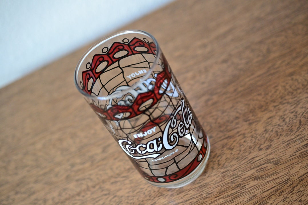 80s One Coke Glass Cocacola Weighted Tumbler Coca Cola Licensed