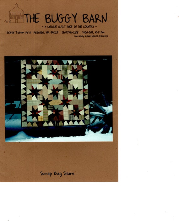 Scrap Star Quilt Uncut Pattern 39 X 39 Buggy Barn Etsy