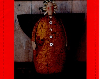 11" Folk Art Doll Uncut PATTERN Angel Doll Country Doll Prim Primitive Doll Dollmaking Threads that Bind Prim Primitive Angel Doll Christmas