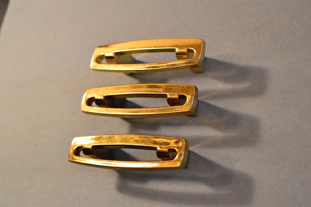 1 X MCM Brass Drawer Pull 1 7/8 Center Small Nordic Danish Modern Gold