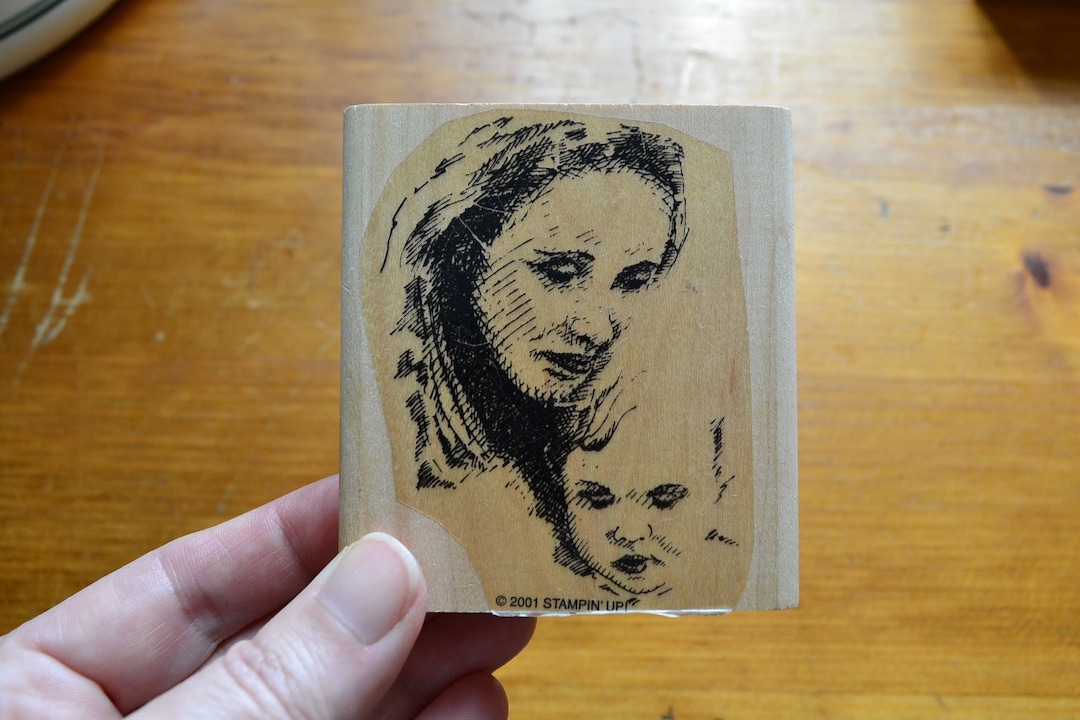 2001 Stampin' Up 3 Stamp Mother & Child Mama and Baby Mother's Day Baby