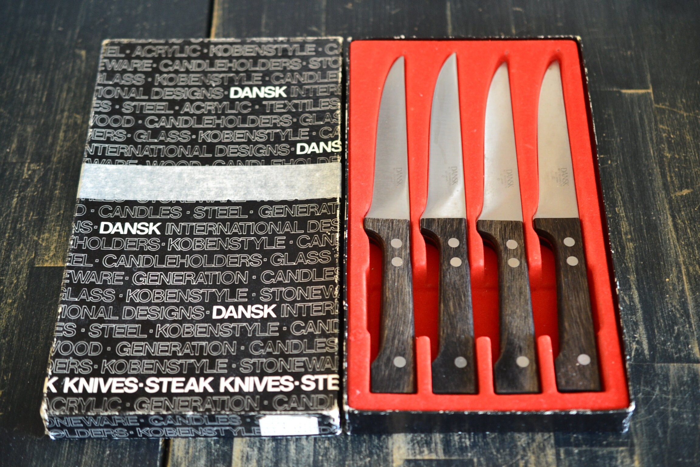 Wasabi Engraved Steak Knife Set (High Carbon Steel) – Senken Knives