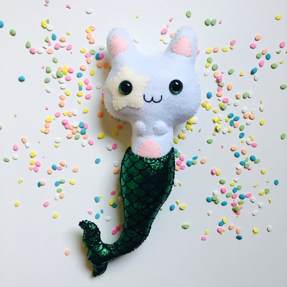 mermaid cat stuffed animal