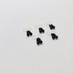 5 mm Solid Black Eyes, 5 or 10 Pairs, Amigurumi Eyes, Plastic Animal Eyes, Craft Eyes, Teddy Bear Eyes, Safety Eyes, White Washer, Quality