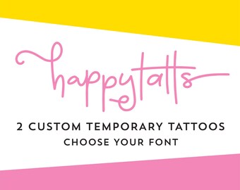 custom temporary tattoos, choose your font, personalized tattoo, fake tattoos, custom mothers day gift, customized name quote tattoo for mom
