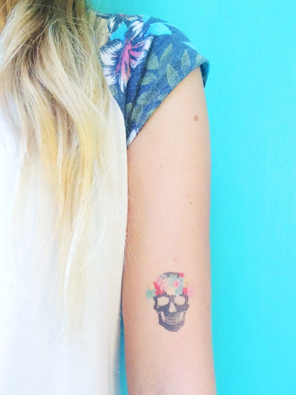 Matching Halloween Tattoos 2022 Halloween Matching Best Friend Costume Flower Crown Skull Etsy India