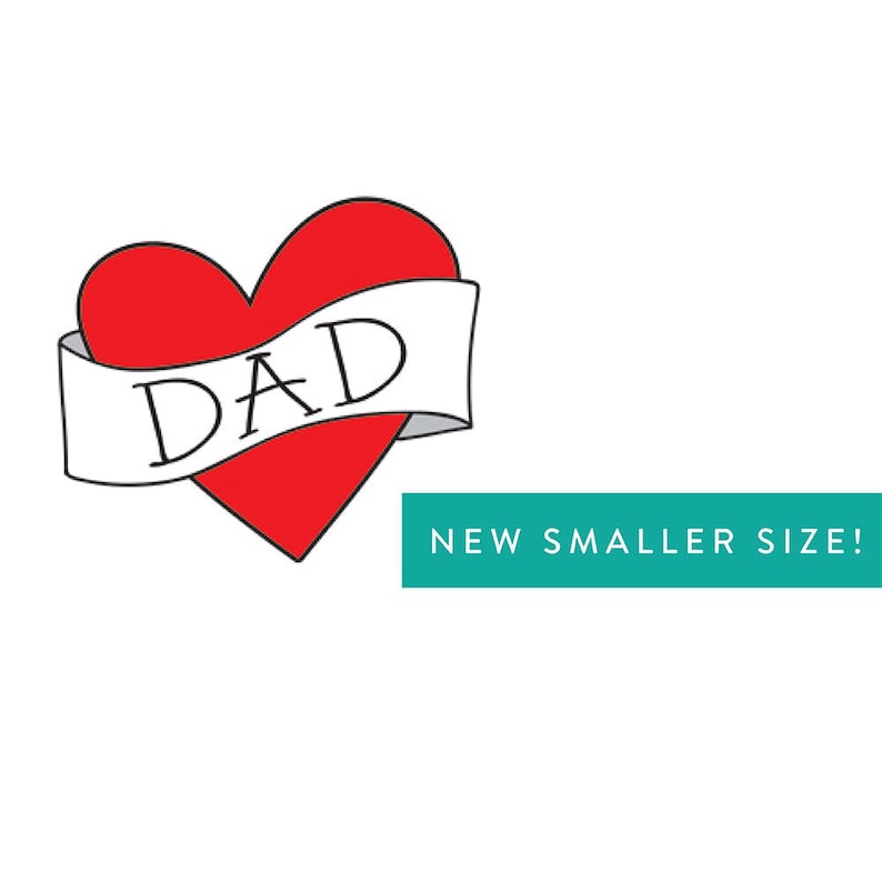 first father's day gift for dad, funny heart temporary tattoo, fake tattoo for kids, photographer photoshoot prop, new dad gift SMALL image 3