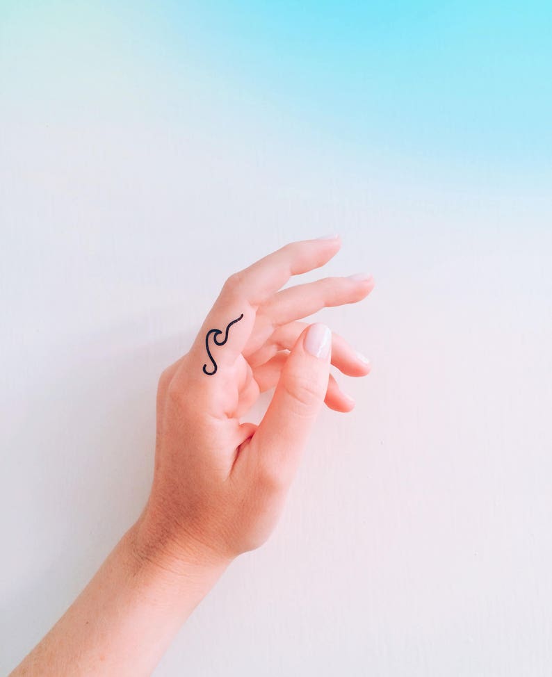Summer temporary tattoos beach wave tattoo fake tattoos Etsy