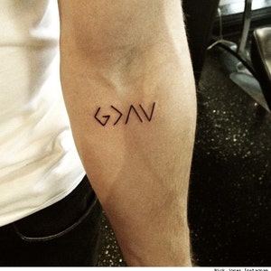 religious tattoo, god is greater than highs and lows, christian temporary tattoo, fake tattoo, simple tattoo, inspirational faith tattoo 2 image 3