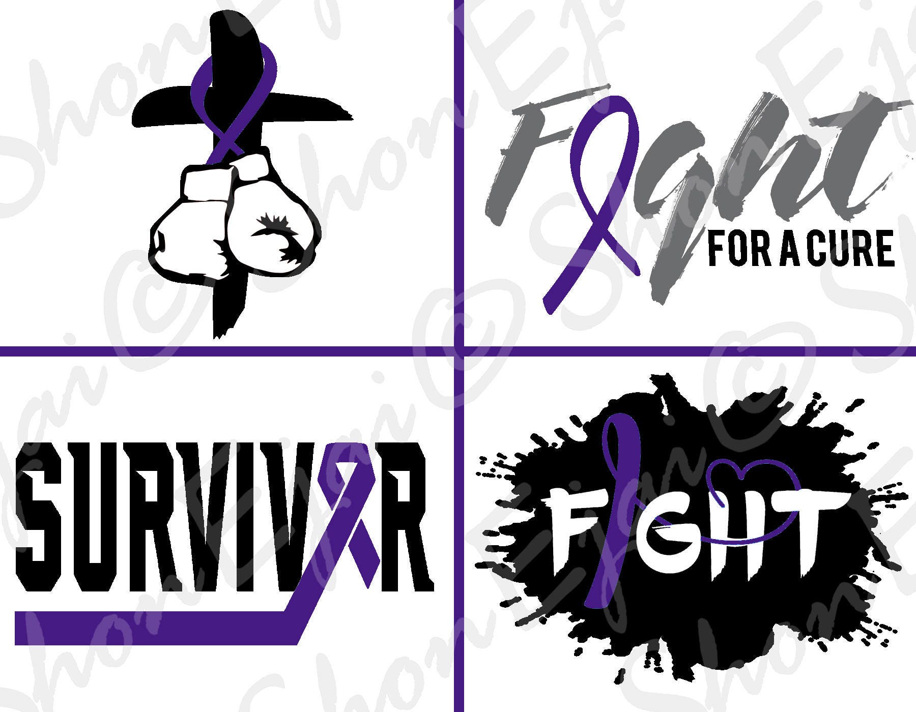 Download Alzheimers Epilepsy Svg Pancreatic Cancer Chiari Crohns | Etsy