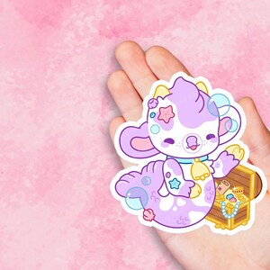 Pearl the Mermaid Cow - Cute Kawaii Vinyl Sticker | Laptop Sticker |  Water bottle Sticker | Waterproof Sticker Decal | Gift