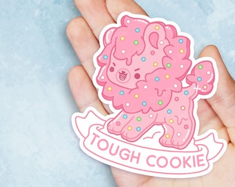 Tough Cookie Circus Lion - Cute Kawaii Vinyl Sticker | Laptop Sticker |  Water bottle Sticker | Waterproof Sticker Decal | Gift