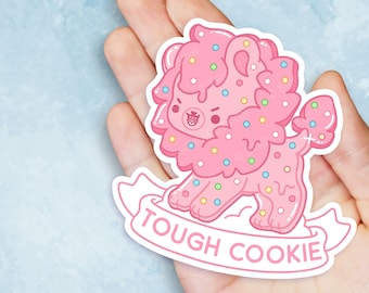 Tough Cookie Circus Lion - Cute Kawaii Vinyl Sticker | Laptop Sticker |  Water bottle Sticker | Waterproof Sticker Decal | Gift