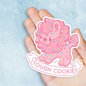 Tough Cookie Circus Lion - Cute Kawaii Vinyl Sticker | Laptop Sticker |  Water bottle Sticker | Waterproof Sticker Decal | Gift