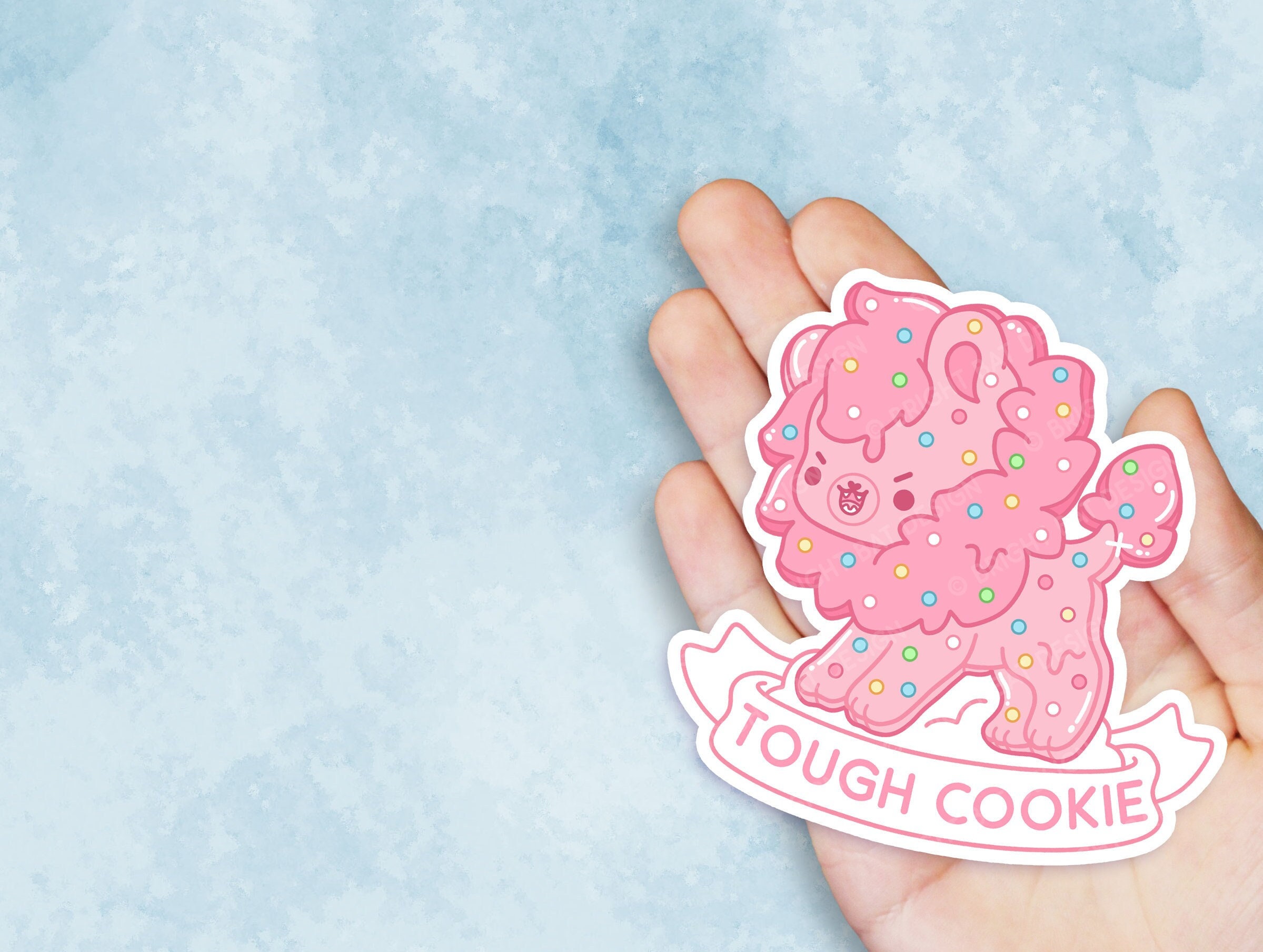 Kawaii Tough Cookie Circus Lion Vinyl Sticker