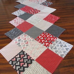 Festive reversible quilted 4th of July , VALENTINE&#39;S Day, FLAG Day, Veteran&#39;s Day Table runner 18&quot; W x 50&quot; Long Veterans Day, Memorial Day