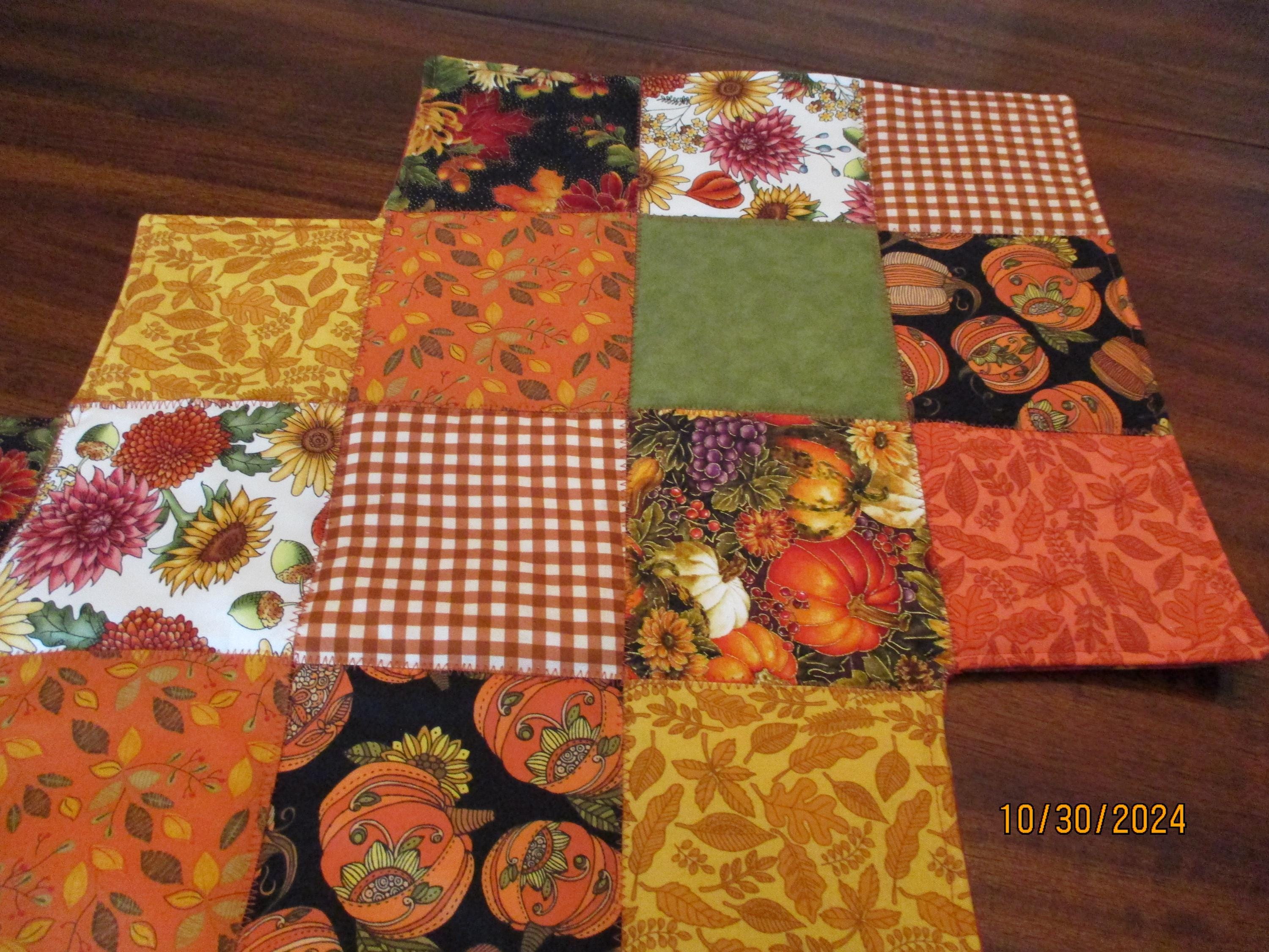 Reversible Quilted Table Runner 48" Long X 18" Wide for Fall, Halloween ...