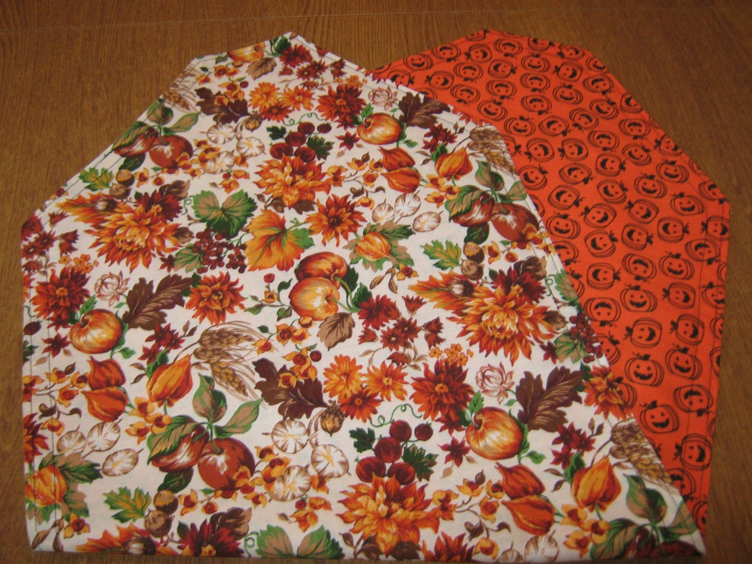 FALL and HALLOWEEN REVERSIBLE Table Runner 20 Long Autumn Leaves ...