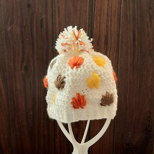 Fall Leaves Crochet Hat